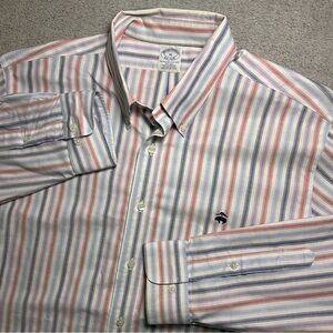 Brooks Brothers Shirt Men’s XL Multicolor Striped Button Up Supima Cotton